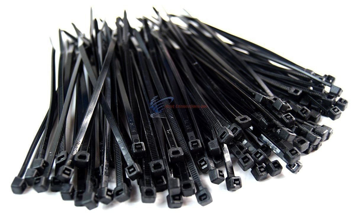 Best Connections 2000 Pieces 4" Inch Nylon Black Cable Zip Ties Straps (20 Bags of 100)