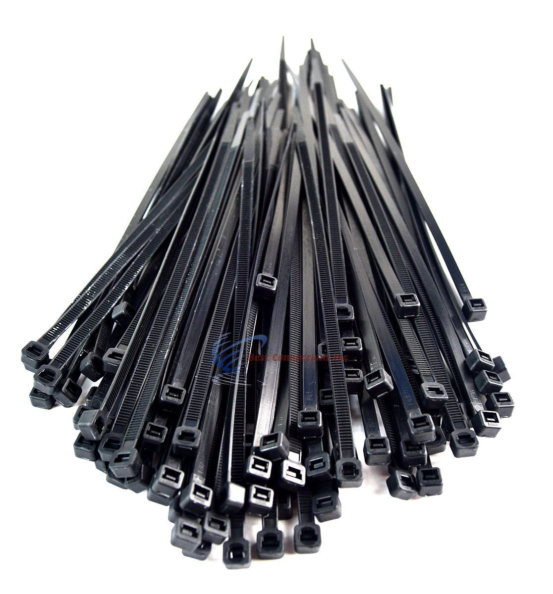 Best Connections 5,000 Pcs 7" Inch Black Nylon Cable Wire Zip Tie 50 Lbs Tensile Strength