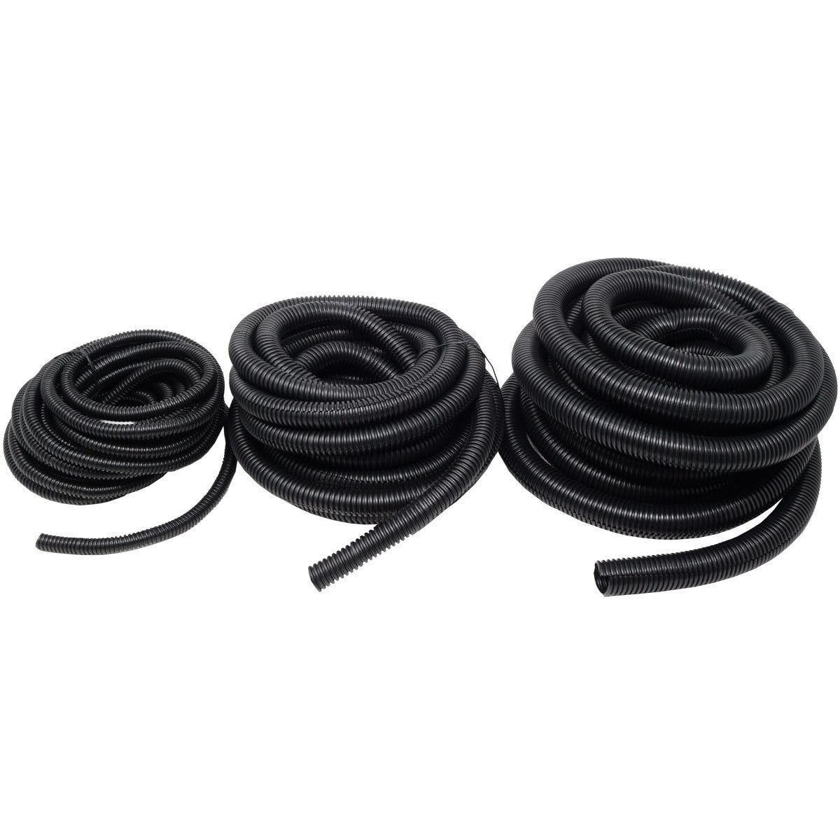 Best Connections Black Wire Harness 1/4" 1/2" 3/4" 20ft Split Looms W/ 7" Cable Ties