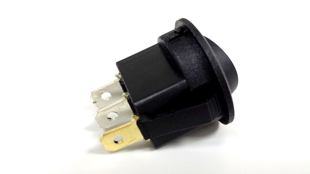 EC-1213 Black Round Rocker Switch with Red LED 3 Prong CAR SPST TOGGLE 5 PC