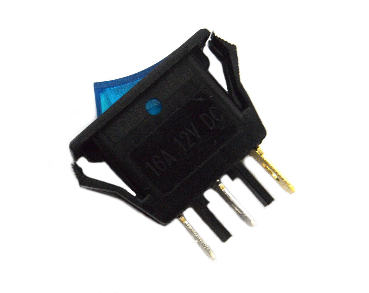 10 pack 12 Volt Lightning Blue LED Rocker Mini Switch On Off Car Automotive