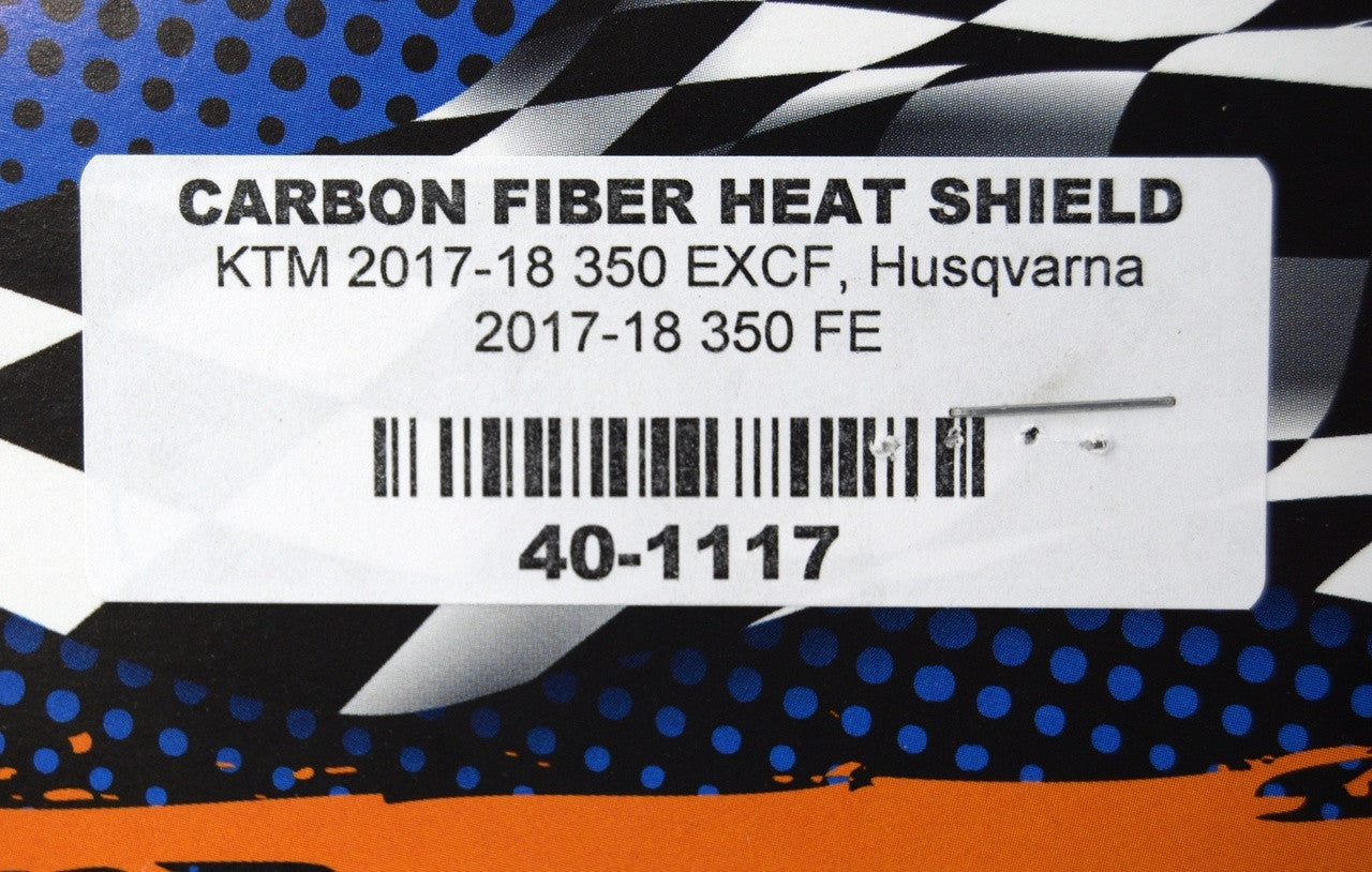 Carbon Fiber Heat Shield KTM 2017-2019 350 EXCF Husqvarna 2017-2019 350 FE