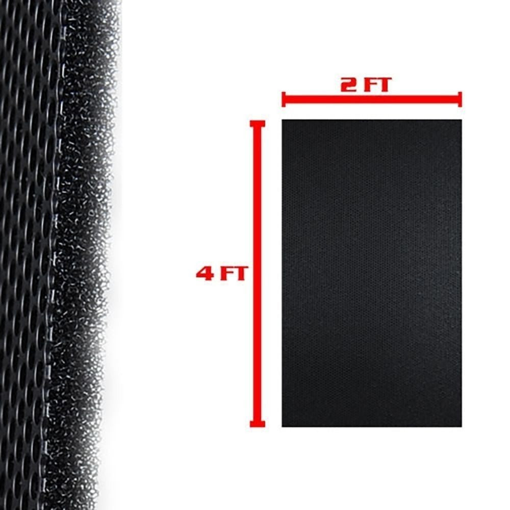 DJ Speaker Woofer Cabinet Grill Black Foam 2 Feet x 4 Feet x 3/8" inches Thick w/ Spray Glue