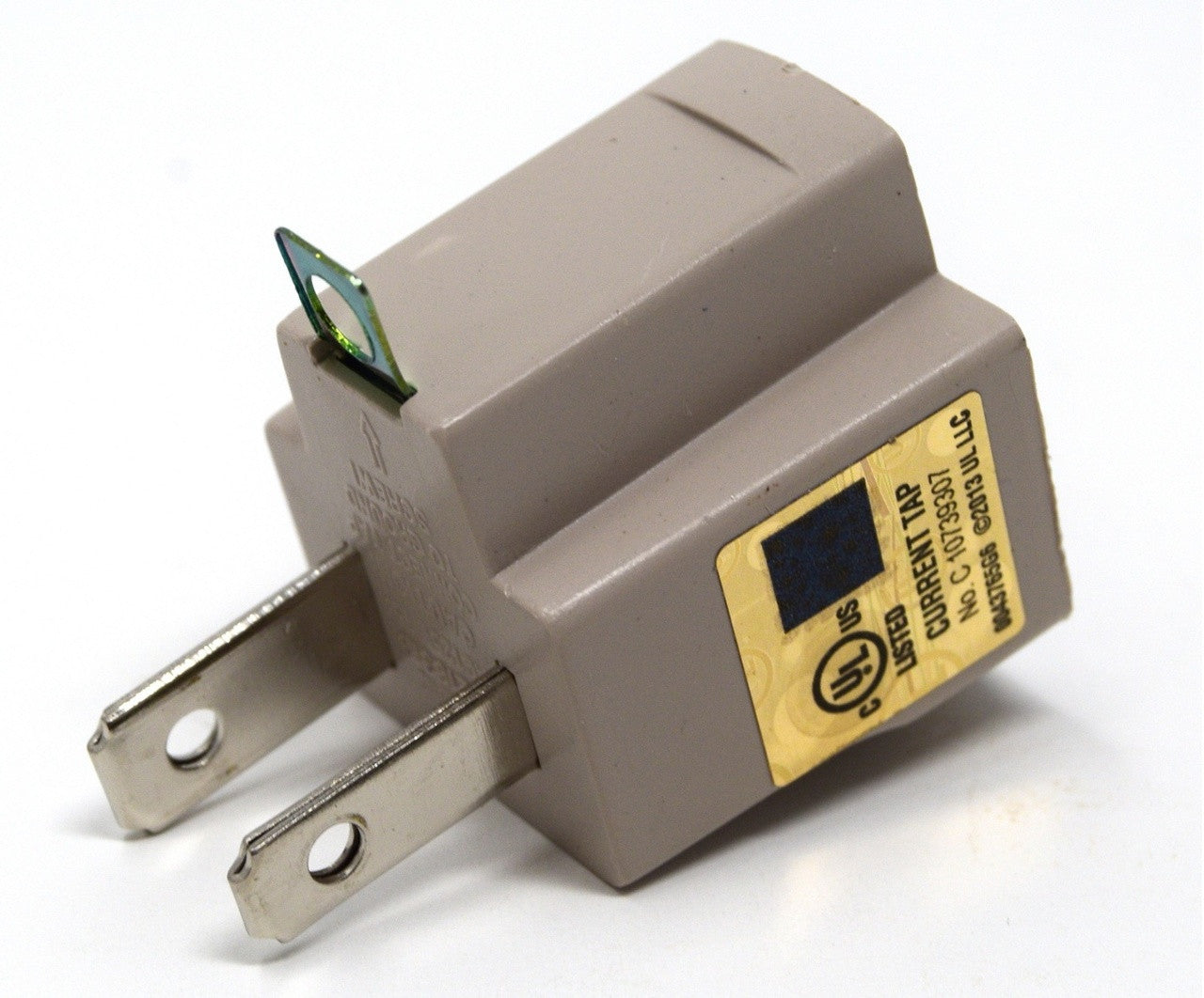 1 CASE 480 PK Electrical Ground Adapter 2 Prong Outlet to 3 Prong Plug AC ETL LISTED