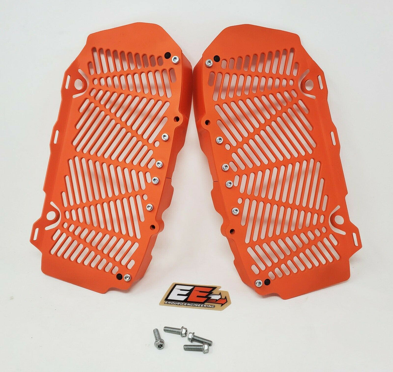 Enduro Engineering Custom Orange Radiator Guards Billet for 16-21 KTM/Husqvarna