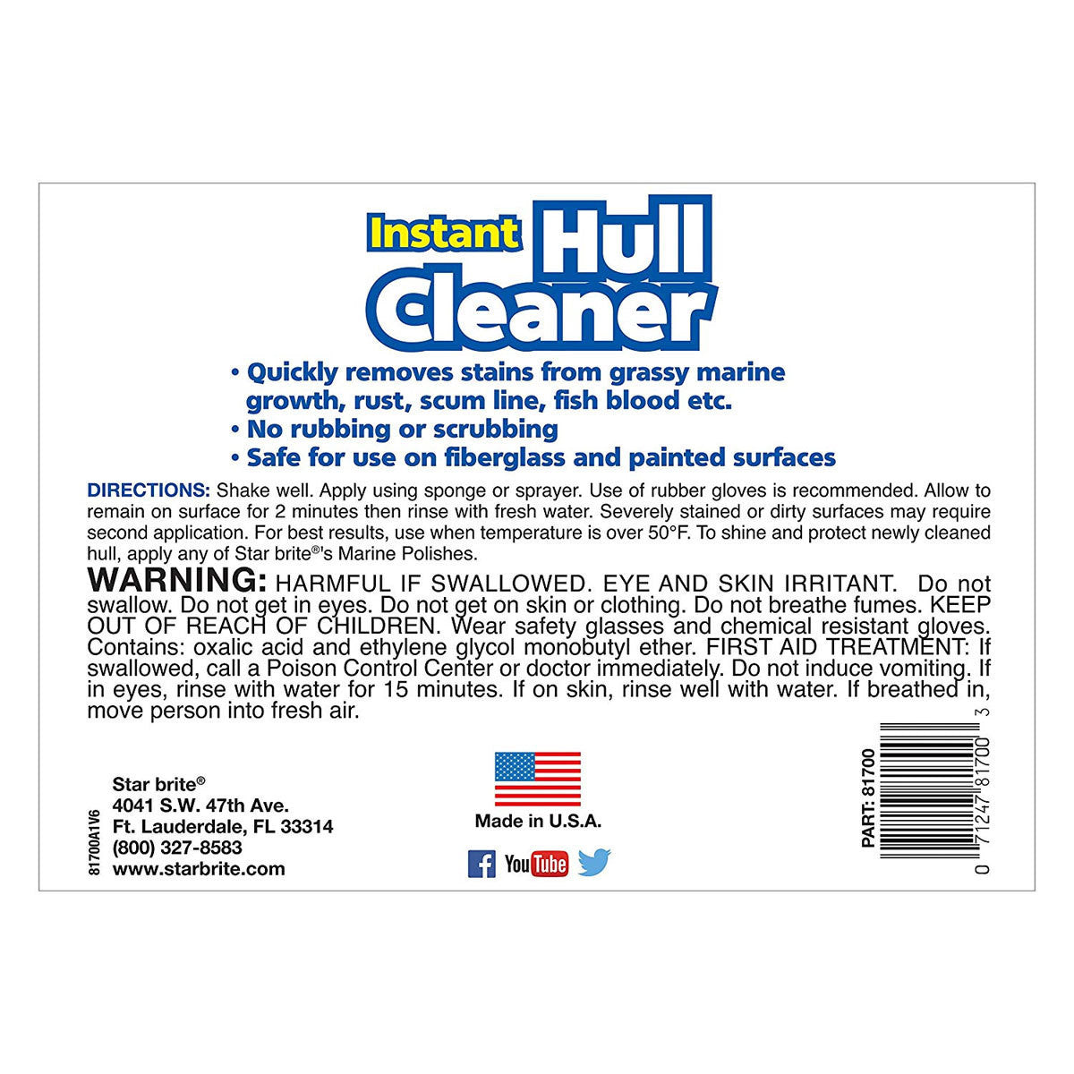 Star Brite Instant Hull Cleaner for Fiberglass and Painted Surfaces 3 Gal. 81700 3-Pack