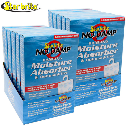 12 Pack Star Brite No Damp Hanging Moisture Absorber & Dehumidifier Display  85470 RV Boat