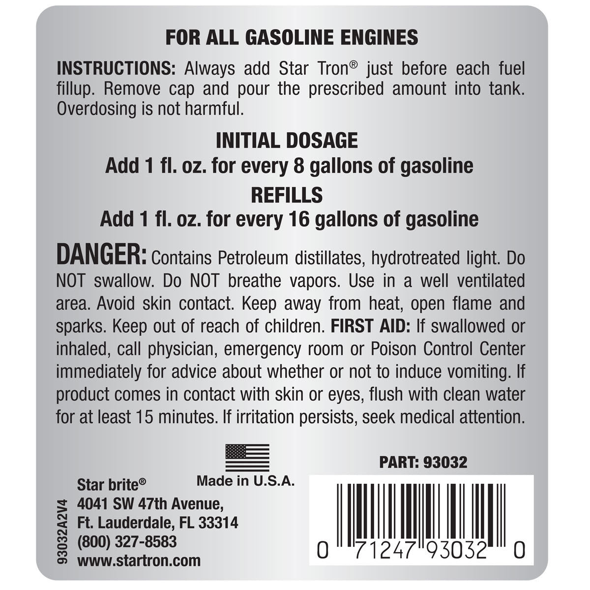 2-Pack Star Brite Star Tron Enzyme Fuel Treatment Concentrated Gas Formula 32oz