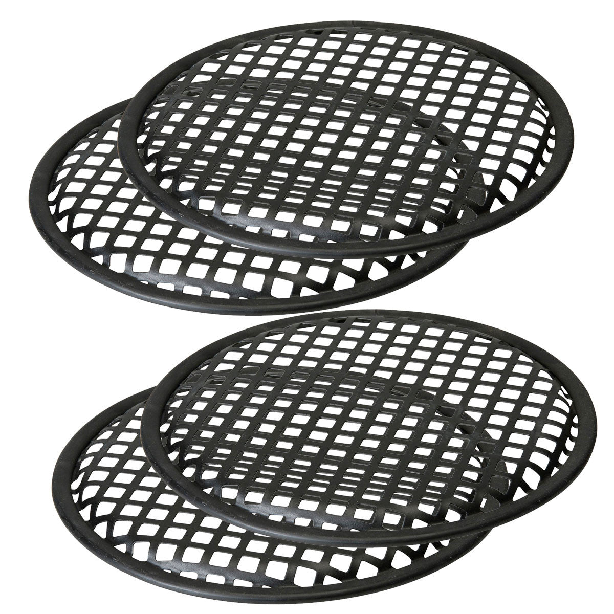 2 Pairs 8 Inch Subwoofer Metal Waffle Grills - Universal Speaker Cover Guard