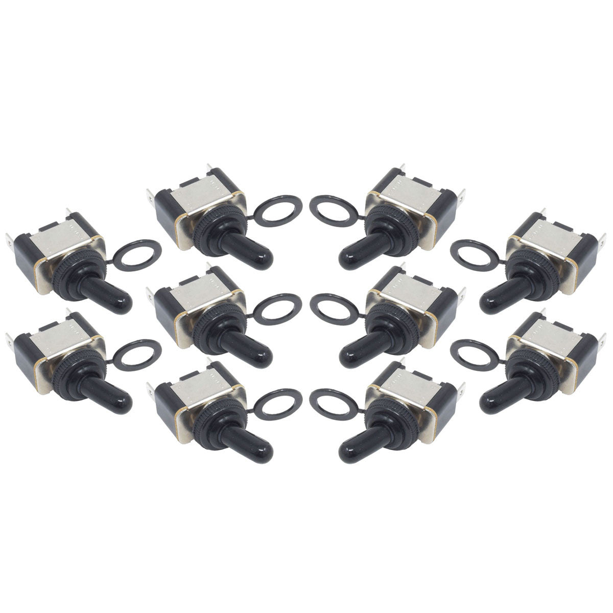 10-Pc Heavy Duty Toggle Switch 15A SPST 2-Pin ON/OFF Waterproof RZR Golf Cart Car