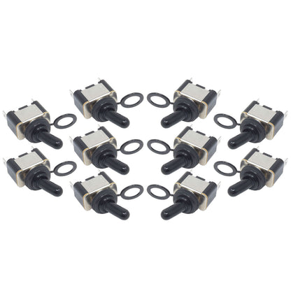 10-Pc Heavy Duty Toggle Switch 15A SPST 2-Pin ON/OFF Waterproof RZR Golf Cart Car