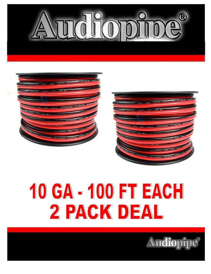 2 Rolls 10 Gauge 100 Feet Zip Red Black Speaker Power Ground Wire Cable