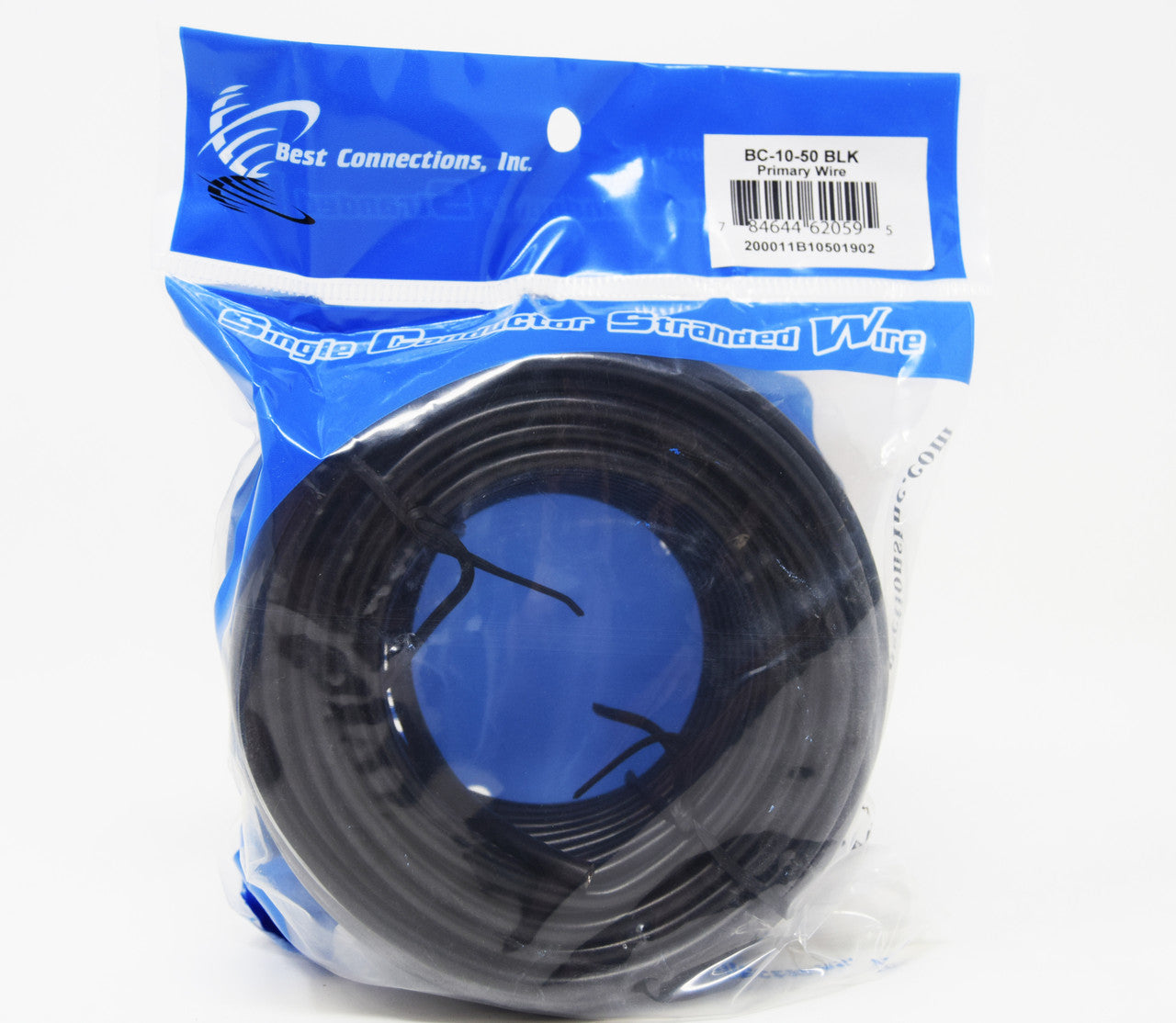 10 Gauge 50 FT Black Best Connections Car Audio Remote Cable Wire