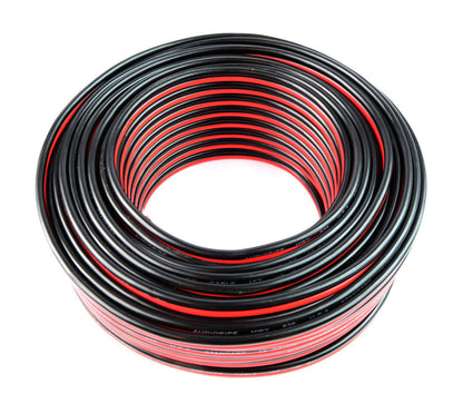 12 Gauge 100 Feet Red Black Car Audio Stereo Speaker Wire Zip Cable Audiopipe