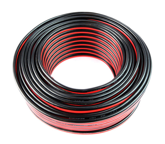 12 Gauge 100 Feet Red Black Car Audio Stereo Speaker Wire Zip Cable Audiopipe