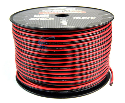 12 Gauge 500 Feet Audiopipe Red Black Copper Clad Speaker Wire Zip Cable 12 Volt