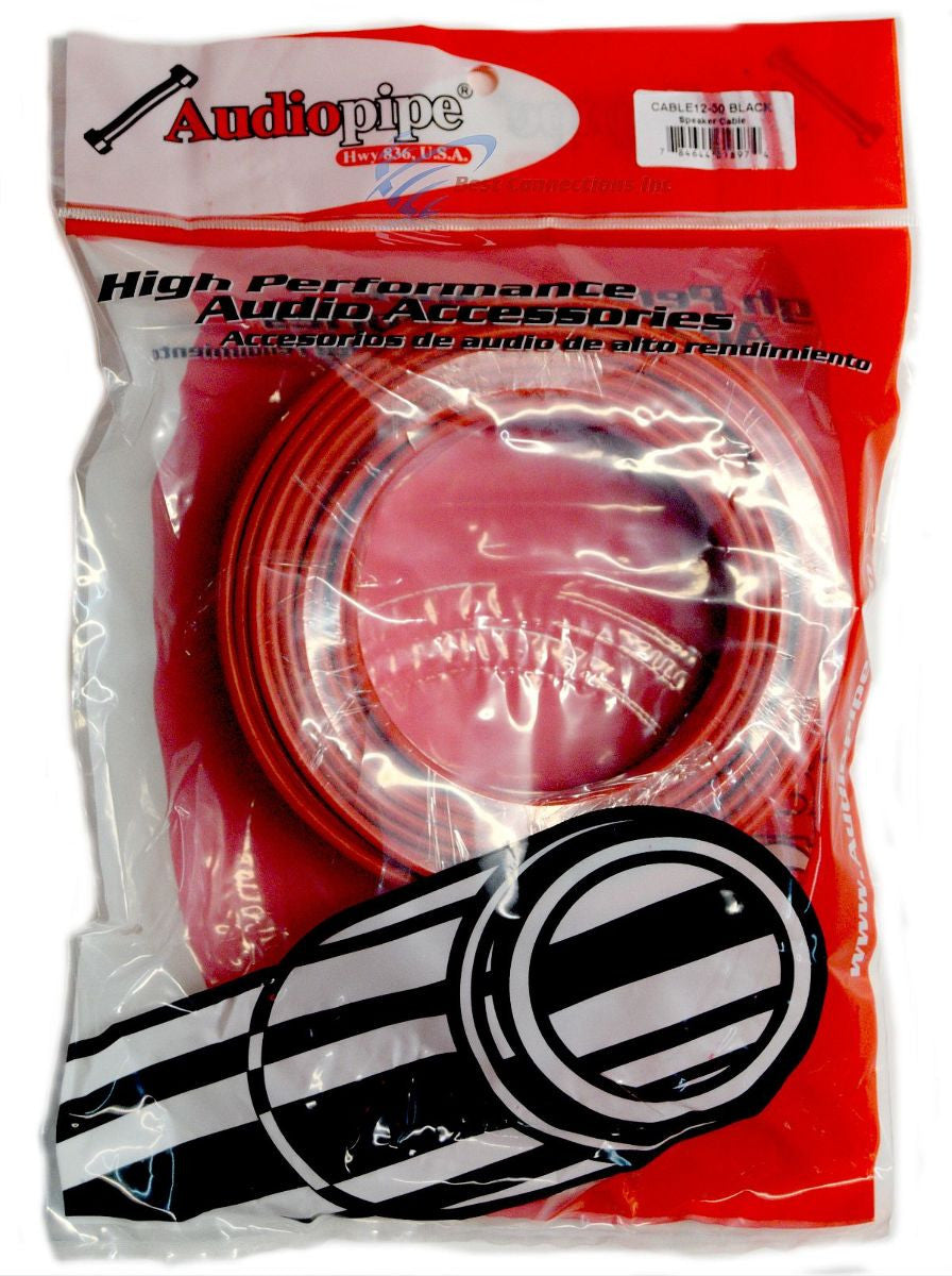 12 Gauge 50 Feet Red Black Stranded 2 Conductor Speaker Wire Car Home Audio 12V