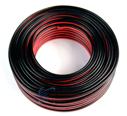 14 Gauge 100 Feet Speaker Wire Red Black Zip Cable Copper Clad Car Stereo