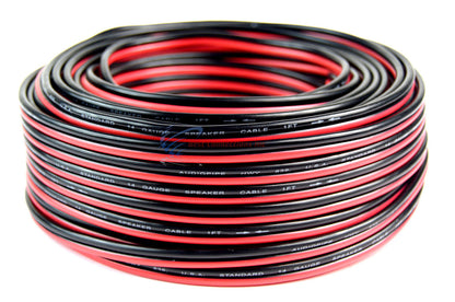 2 Pack 100 Feet 14 Gauge Red Black Stranded 2 Conductor Speaker Wire Car Audio