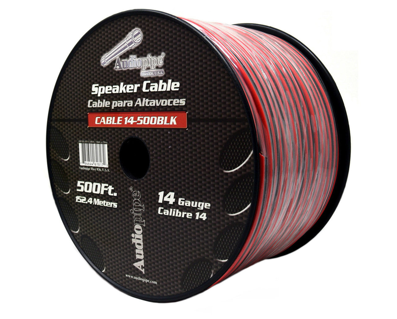 14 Gauge 500' Feet Speaker Wire Red Black 2 Conductor Copper Clad CCA 12 Volt