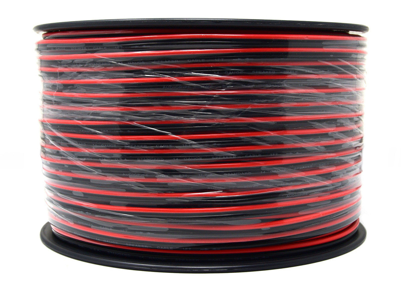 14 Gauge 500' Feet Speaker Wire Red Black 2 Conductor Copper Clad CCA 12 Volt