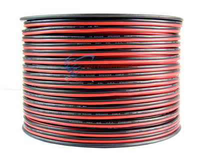 14 Gauge 500 Feet Audiopipe Red Black Speaker Wire Cable Zip Cord Copper Clad