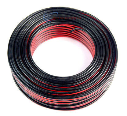 2 Rolls 16 Gauge 100 Feet Red Black Speaker Wire 2 Conductor Zip Cord Audiopipe