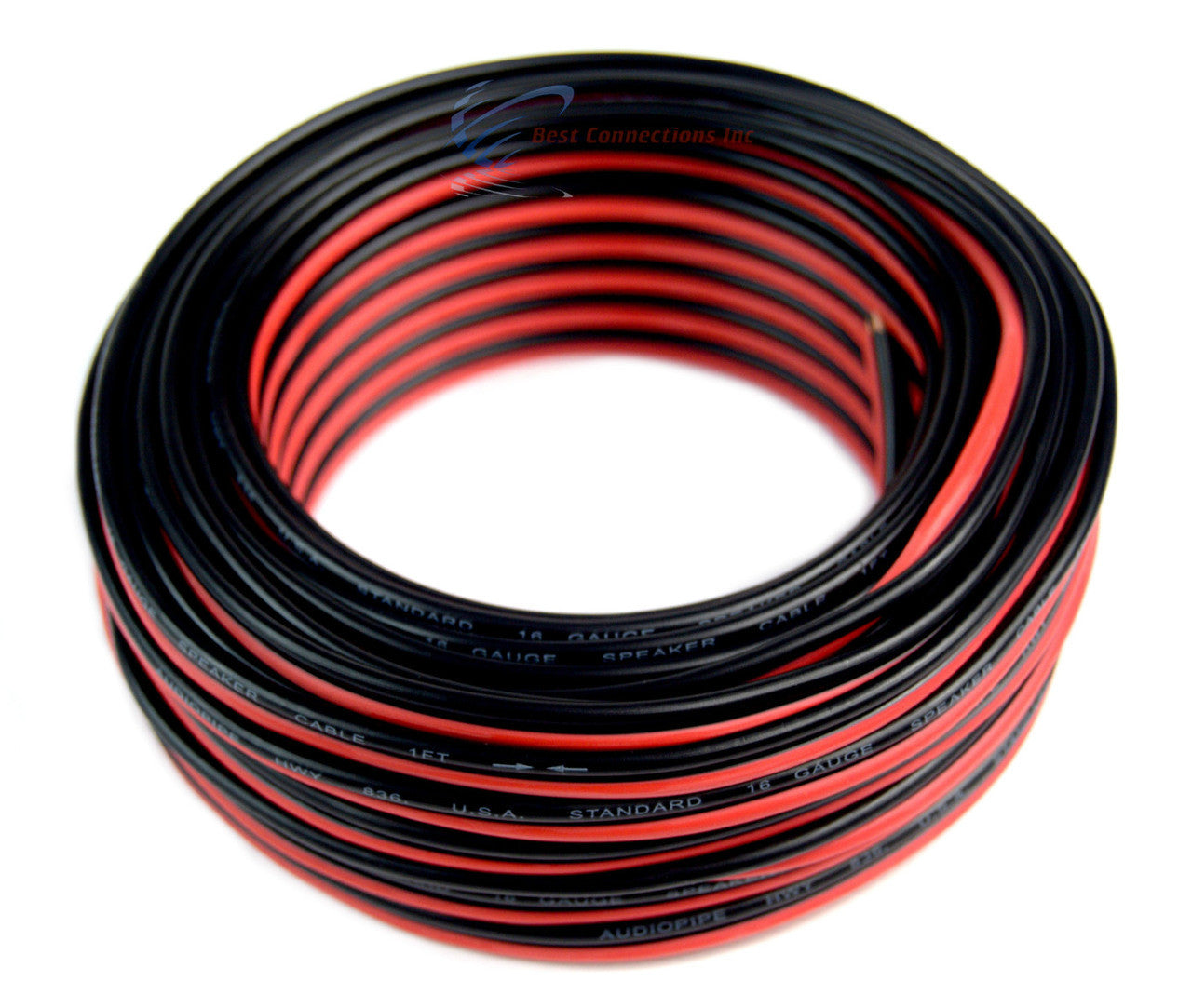 50 Feet 16 Gauge Zip Speaker Wire Red Black Stranded Copper Clad Power Ground