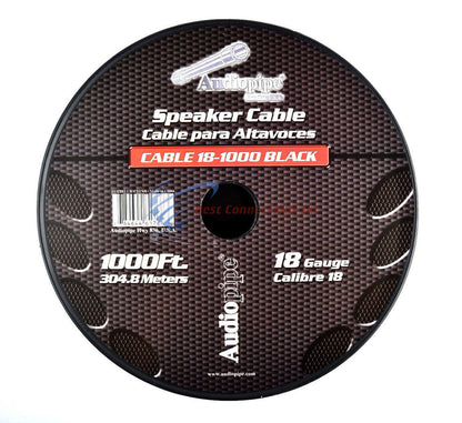 18 Gauge 1000 Feet Red Black Speaker Wire Stranded Copper Clad CCA Power Ground