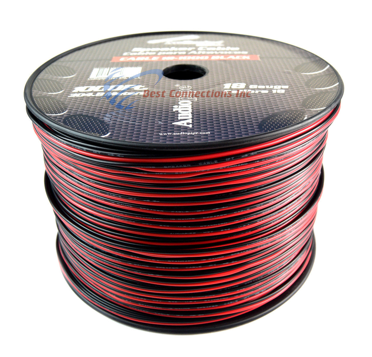 18 Gauge 1000 Feet Red Black Speaker Wire Stranded Copper Clad CCA Power Ground