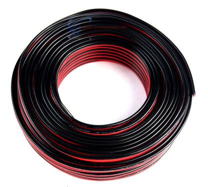 2 Rolls 18 Gauge 100 Feet Red Black Speaker Wire Zip Cord Copper Clad Aluminum