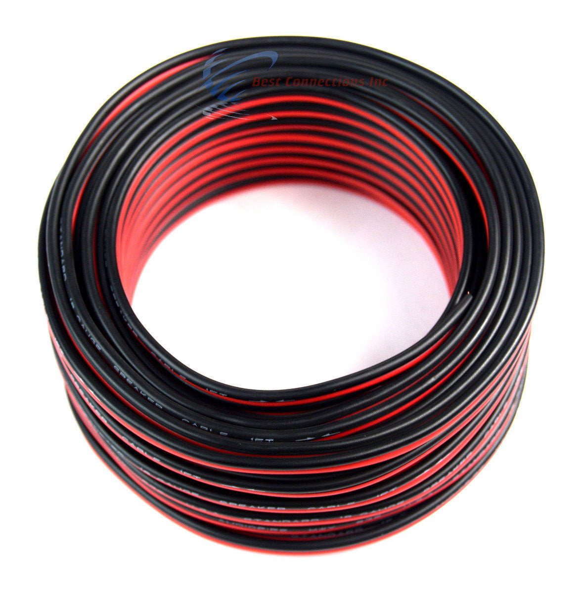 18 Gauge 50 Feet Red Black Speaker Wire Copper Clad Aluminum Zip Cable 12 Volt