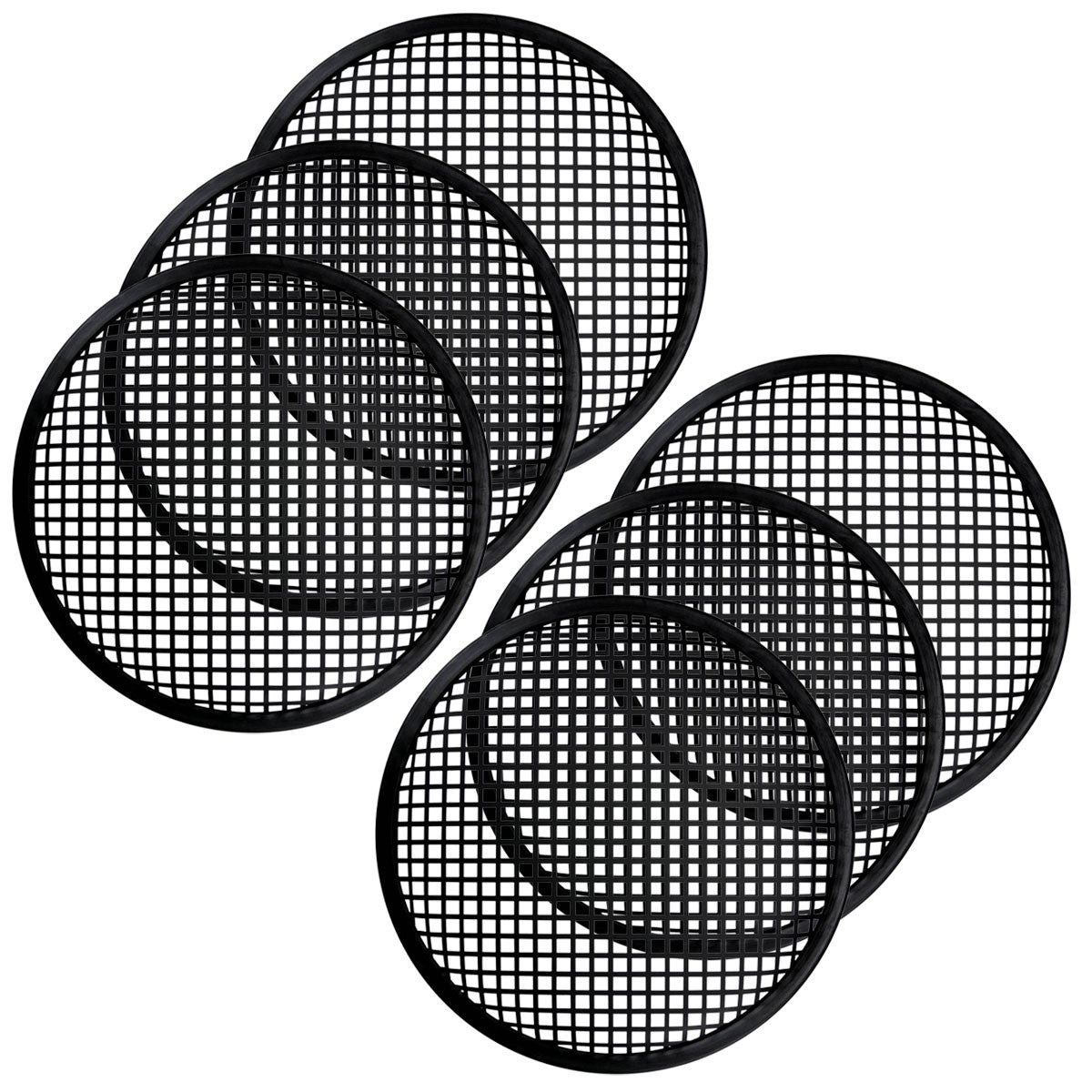 3 Pair 12 Inch Subwoofer Metal Waffle Grills - Universal Speaker Cover Guard