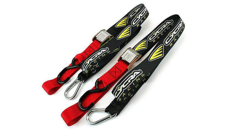 Cycra Tie Down Set 1-1/2" with Soft Hook & Carabiner - Red