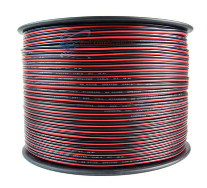 22 Gauge 1000 Feet Red Black Speaker Wire Audiopipe Zip Cable Copper Clad CCA