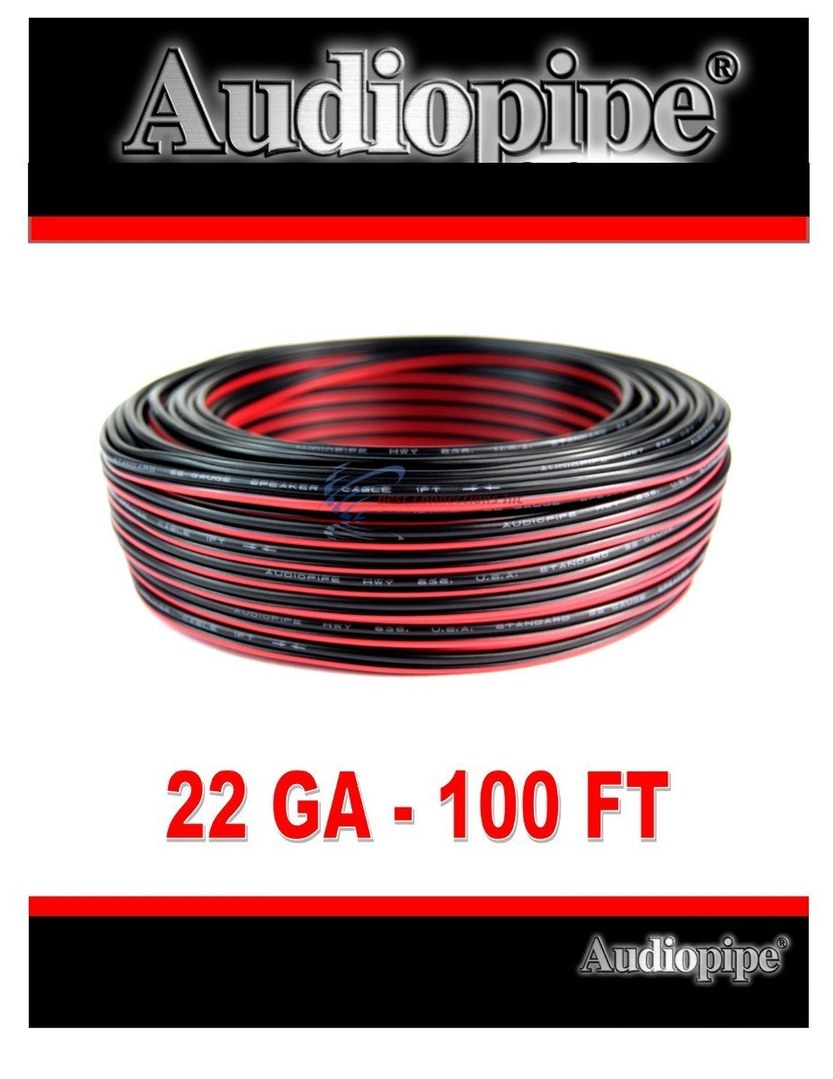 22 Gauge 100 Feet Red Black 2 Conductor Speaker Wire Copper Clad Aluminum CCA