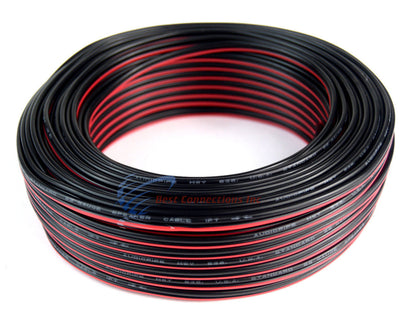 22 Gauge 100 Feet Red Black 2 Conductor Speaker Wire Copper Clad Aluminum CCA