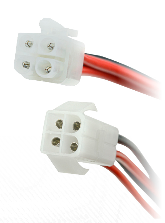 Audiopipe 14 Gauge Male Female 4 Pin Quick Disconnect Plug Set with Wires AQK-P214