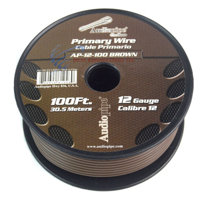 Audiopipe 12 Gauge Car Audio Primary Wire (100ft–7 Rolls)– Remote, Power/Ground Electrical