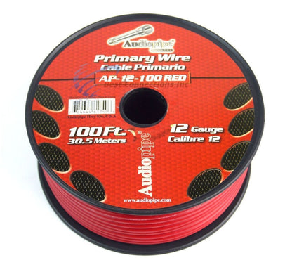 Audiopipe 12 Gauge Car Audio Primary Wire (100ft–7 Rolls)– Remote, Power/Ground Electrical