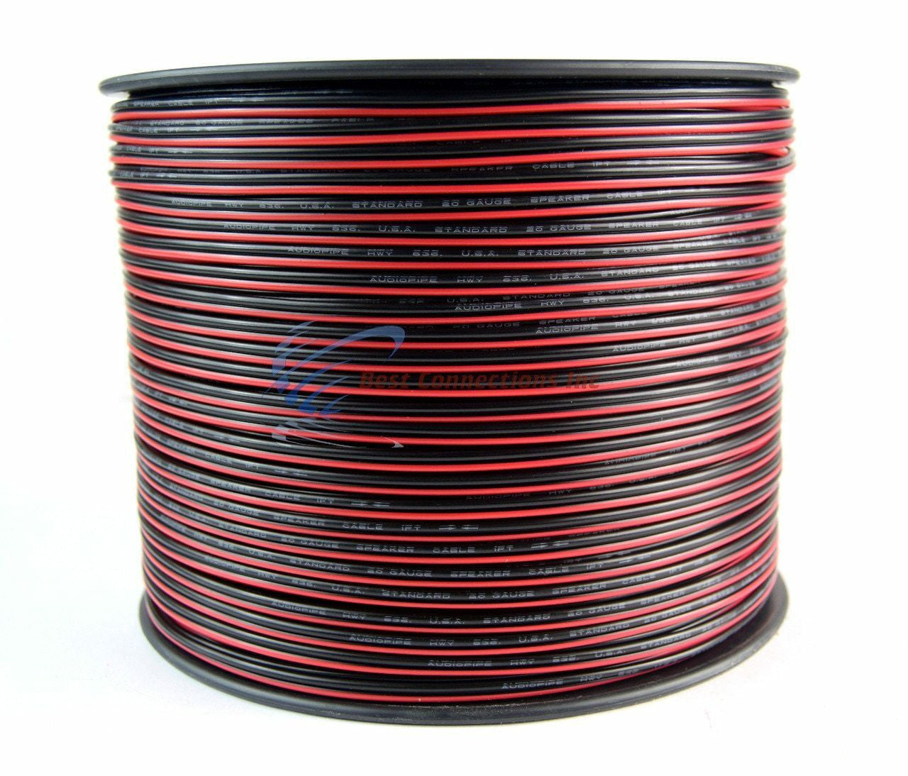 20 Gauge 1000 Feet Speaker Wire Red Black 2 Conductor Copper Clad Aluminum CCA