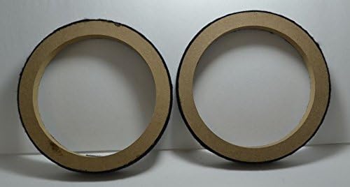 Installation Solution 6.5" MDF Speaker Ring Black Speaker Mounting Spacer Rings 1 Pair