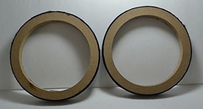 Installation Solution 6.5" MDF Speaker Ring Black Speaker Mounting Spacer Rings 1 Pair