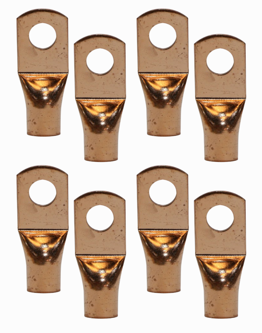 4 Pack Pipemen's Installation Solution 0 Gauge Copper Ring Tongue Terminal 5/16" IS-PTRC-0-10