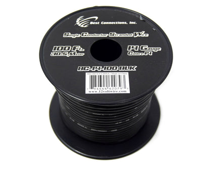 14 GA GAUGE 100 FT SPOOLS PRIMARY AUTO REMOTE POWER GROUND WIRE CABLE (2 ROLLS)