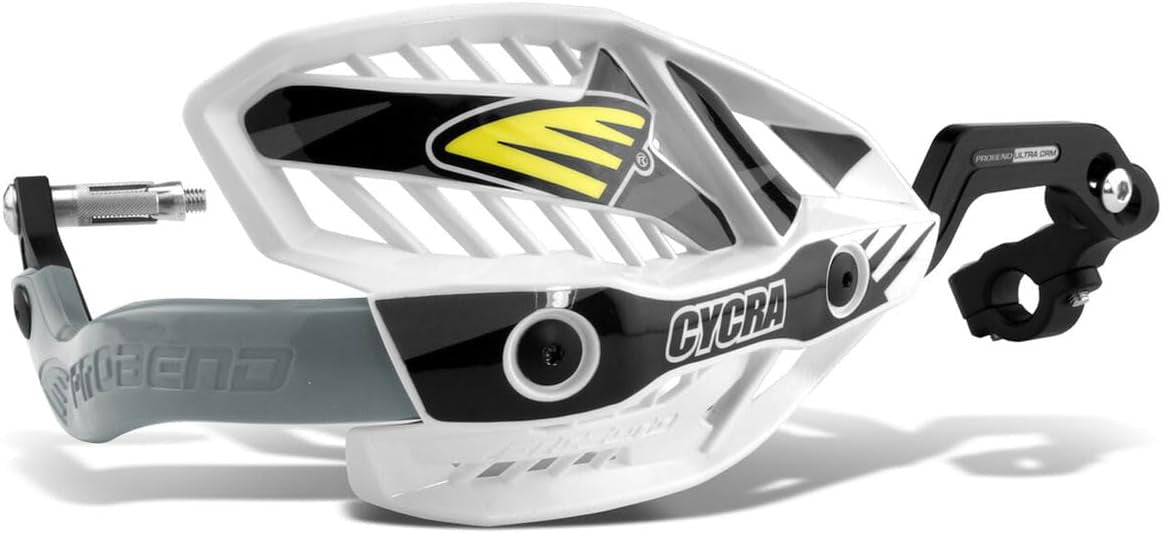 Cycra Ultra ProBend CRM Handguards with 1-1/8" Clamp - White/Black/Gray - 1CYC-7408-12X