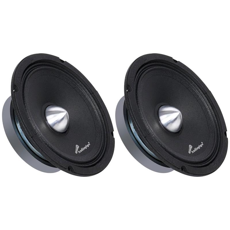 Audiopipe 6” Low Mid Frequency Loudspeaker, Powerful 200W Speaker with 1.5” Kapton Voice Coil, 4 Ohm Impedance, Crisp Midrange and Durable Steel Basket Design