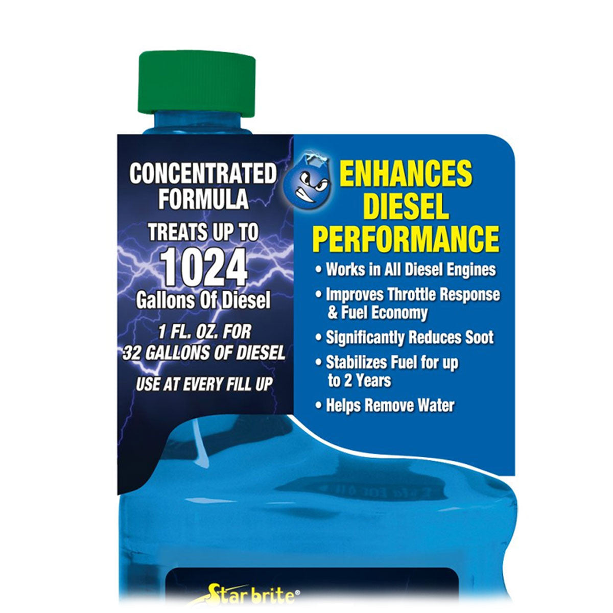 2 PACK STARTRON SUPER CONCENTRATED DIESEL FORMULA - ENZYME FUEL TREATMENT FOR ENGINE PERFORMANCE - 1 OZ TREATS 32 GALLONS - STABILIZE & REJUVENATE DIESEL, BIODIESEL