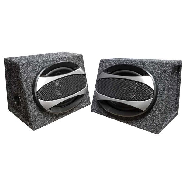 Pair of Audiopipe Audiodrift 6 x 9 Inch 500 Watt 4 Way Car Speaker Boxes CSB9000