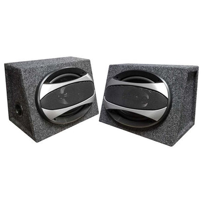 Pair of Audiopipe Audiodrift 6 x 9 Inch 500 Watt 4 Way Car Speaker Boxes CSB9000